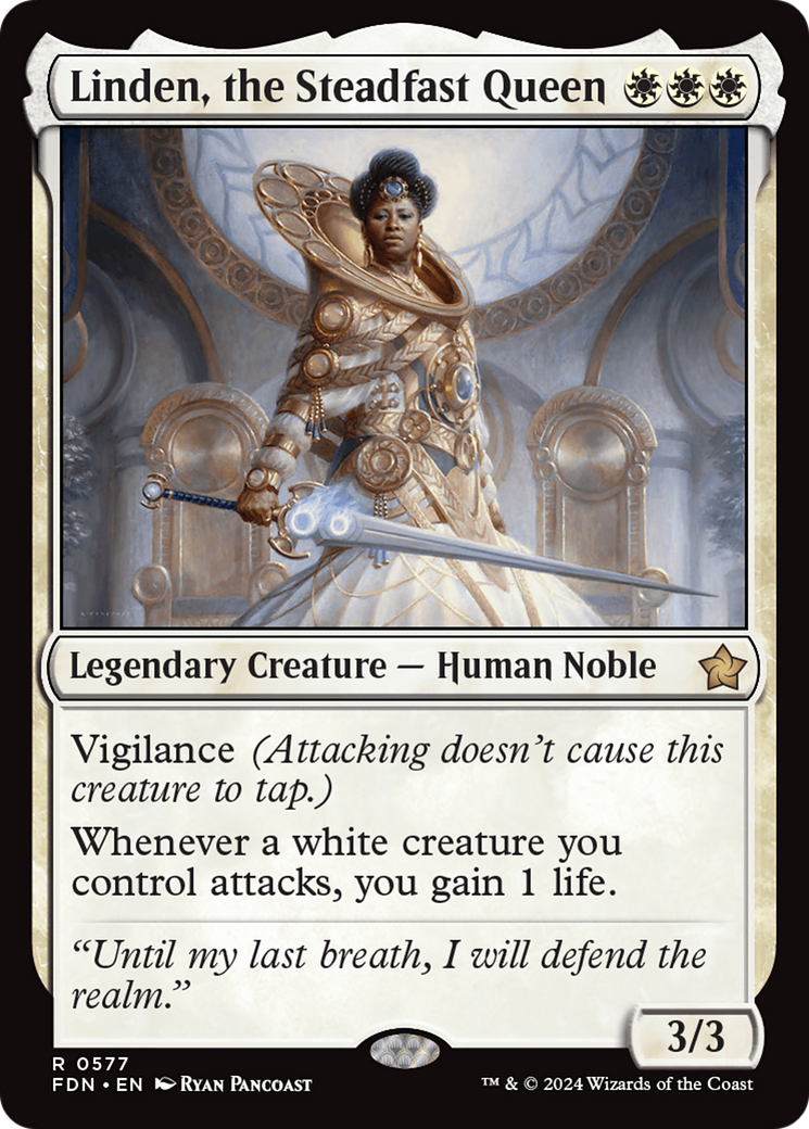 Linden, the Steadfast Queen (FDN) 577 - WZRD TCG