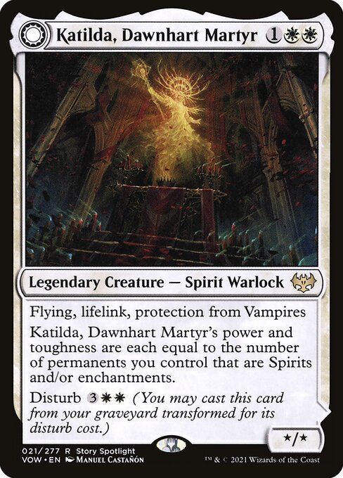Katilda, Dawnhart Martyr // Katilda's Rising Dawn (Innistrad: Crimson Vow 21) - WZRD TCG