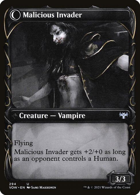 Innocent Traveler // Malicious Invader (Innistrad: Crimson Vow 294) - WZRD TCG
