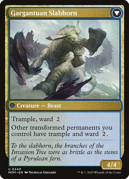 Invasion of Pyrulea // Gargantuan Slabhorn (March of the Machine 240) - WZRD TCG