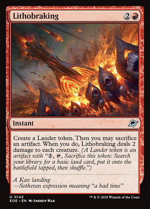 Lithobraking front