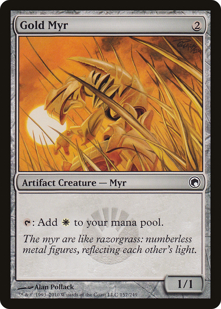 Gold Myr (SOM) 157 - WZRD TCG