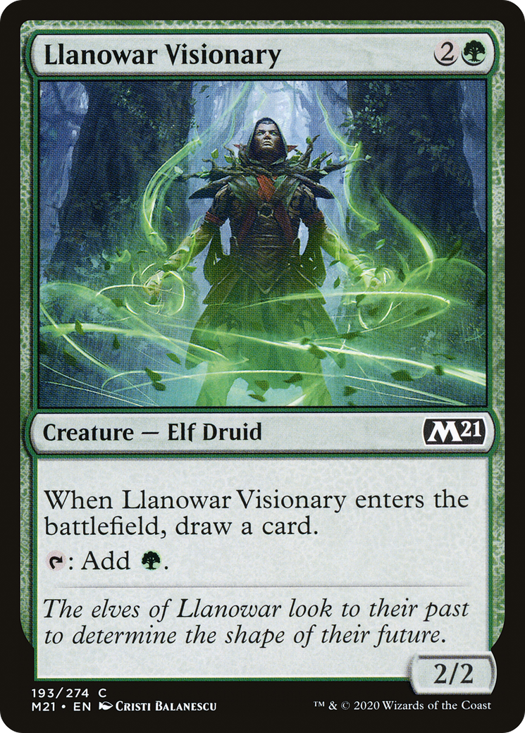 Llanowar Visionary (M21) 193 - WZRD TCG