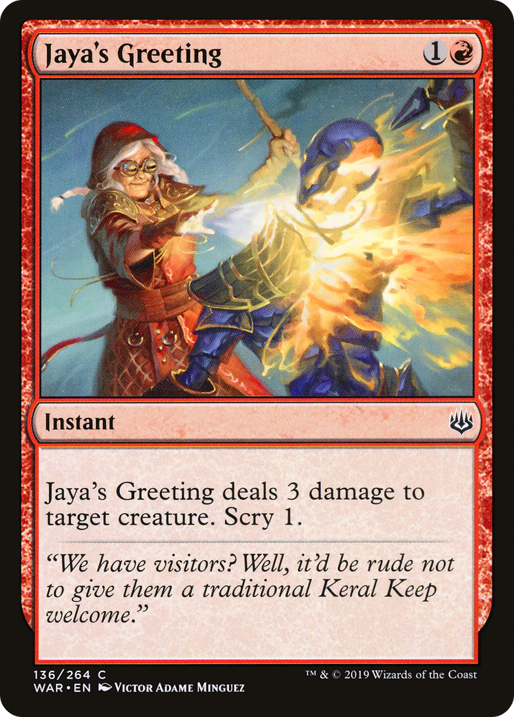 Jaya's Greeting (WAR) 136 - WZRD TCG