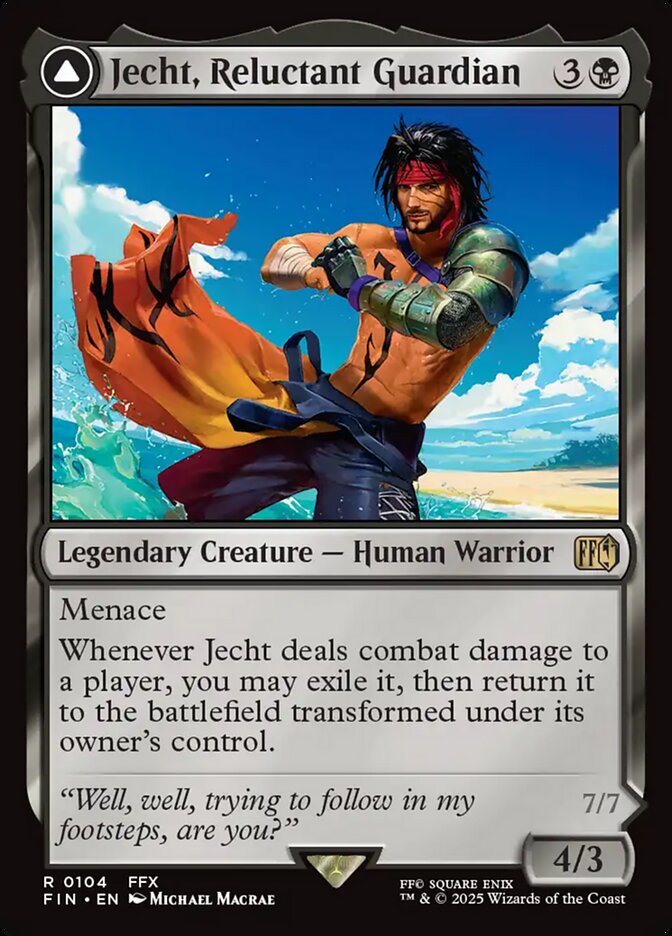 Jecht, Reluctant Guardian // Braska's Final Aeon (DFC) (FIN) 104 - WZRD TCG