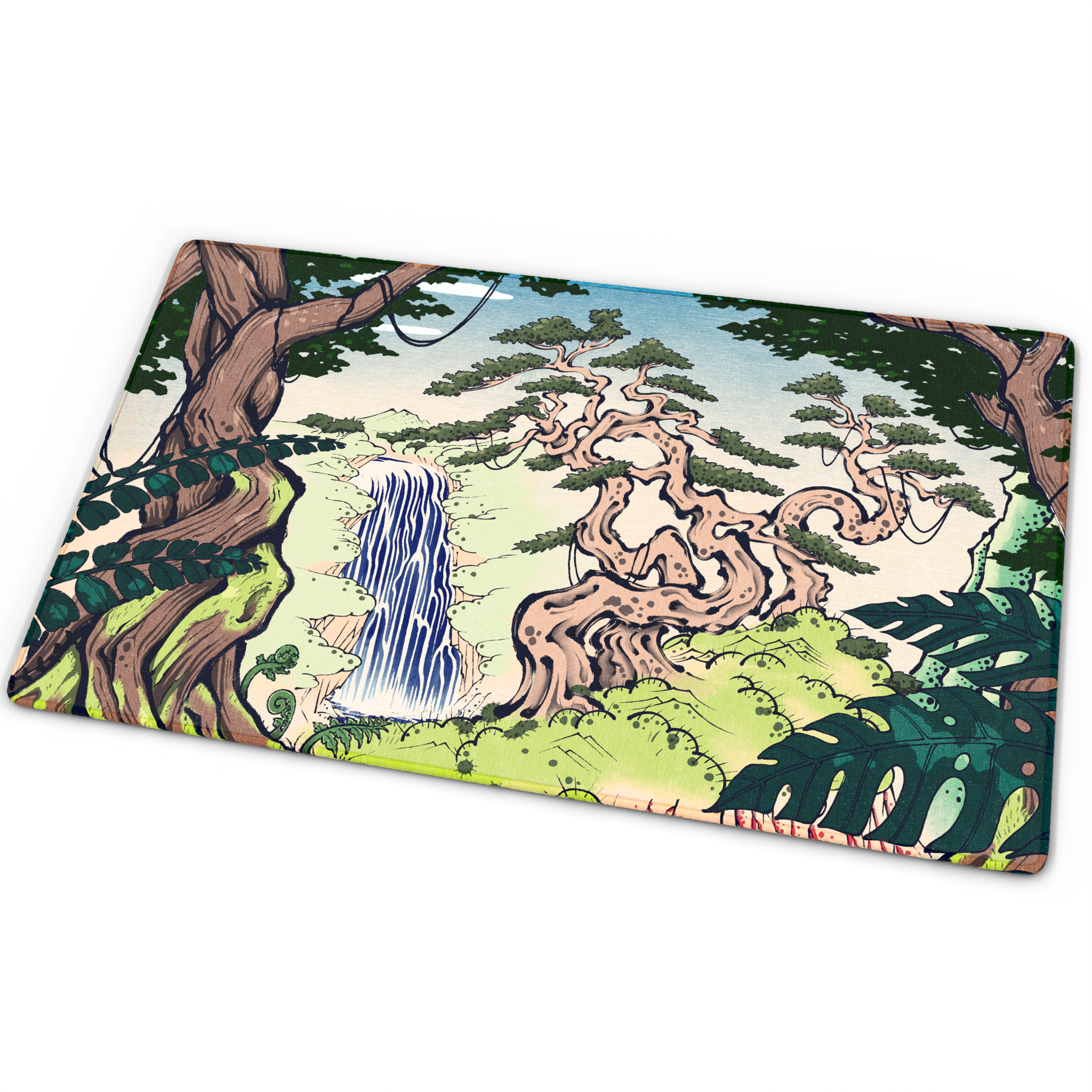 Standard Playmat 24" x 14" (Stitched) - Verdant Sanctuary