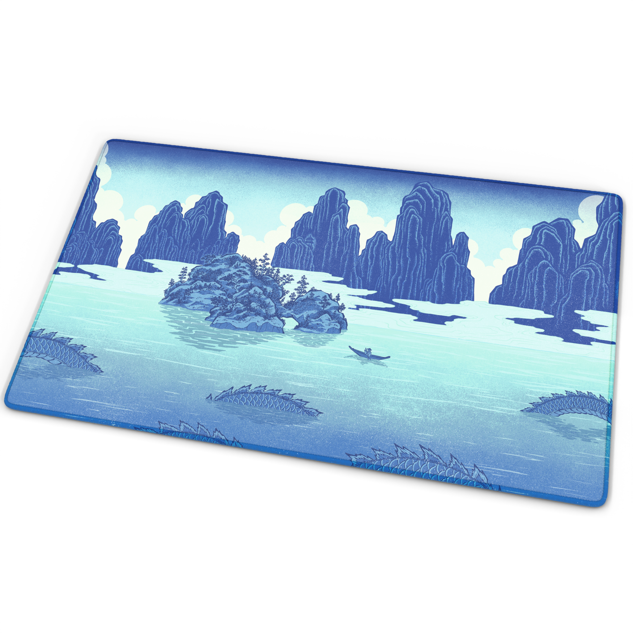 Standard Playmat 24" x 14" (Stitched) - Echoes of the deep
