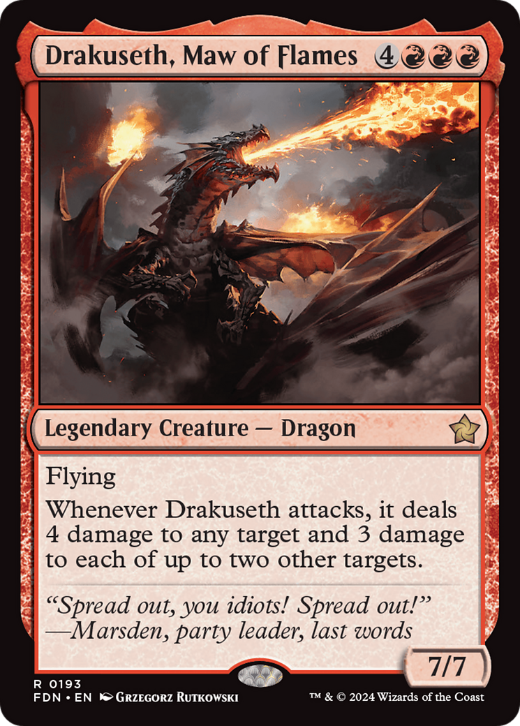 Drakuseth, Maw of Flames (FDN) 193 - WZRD TCG