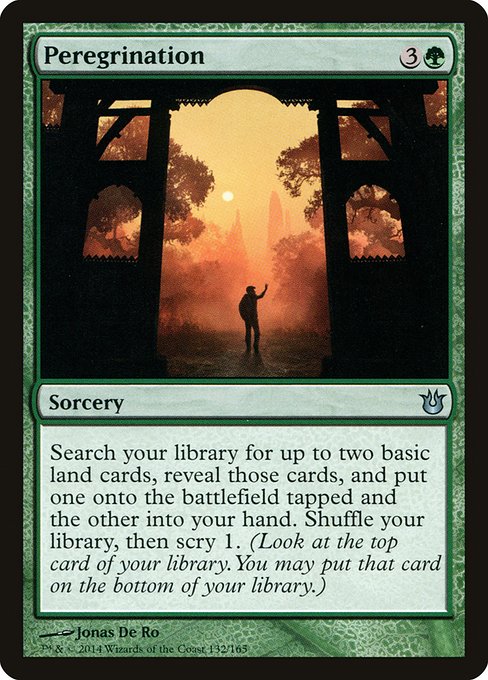 Peregrination front
