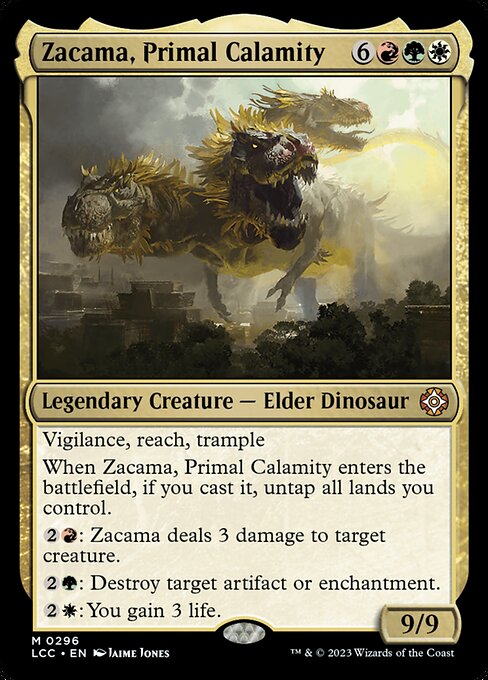 Zacama, Primal Calamity front