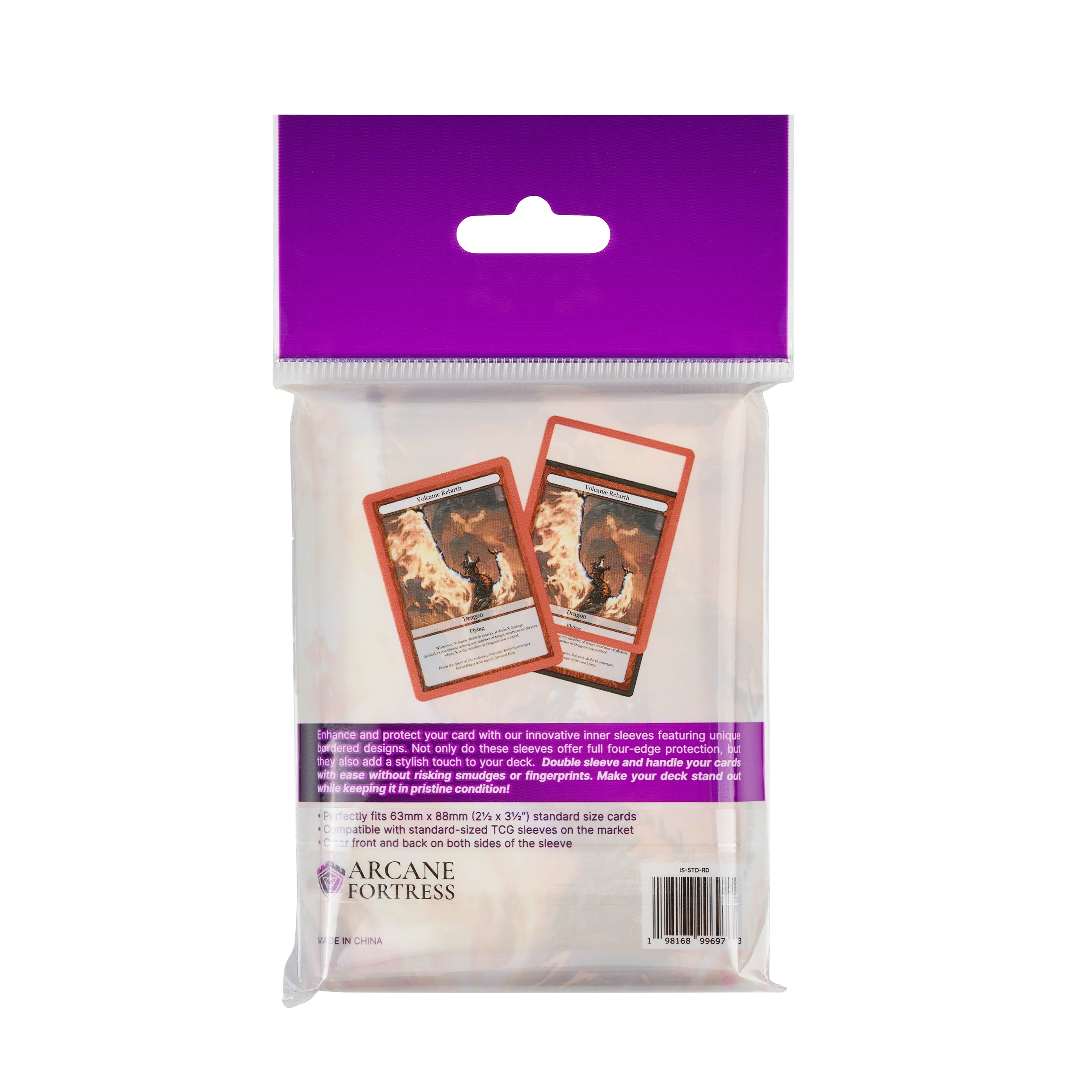 Arcane Fortress Synergy Bordered Inner Sleeves - Red