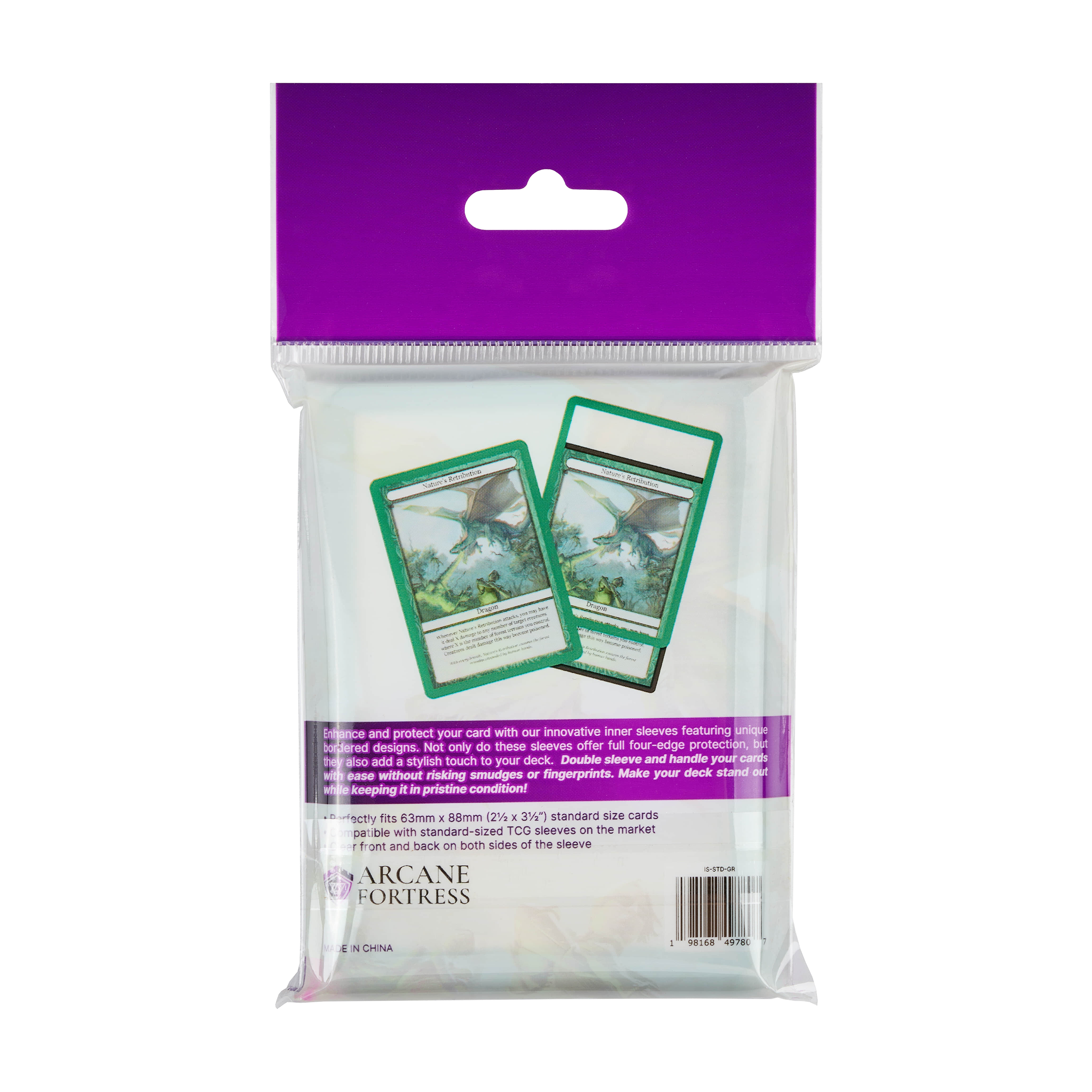 Arcane Fortress Synergy Bordered Inner Sleeves - Green
