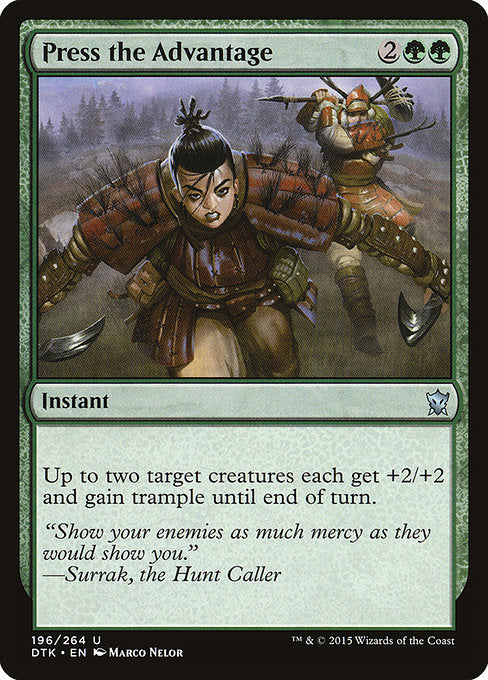 Press the Advantage front