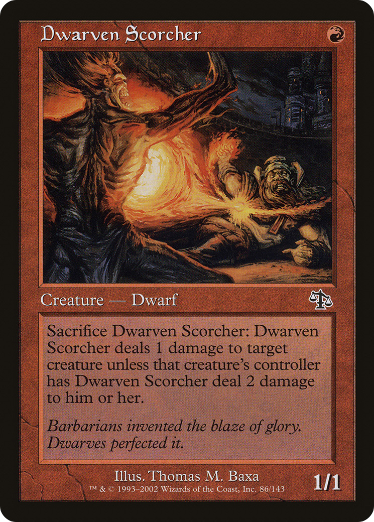 Dwarven Scorcher (JUD) 86 - WZRD TCG