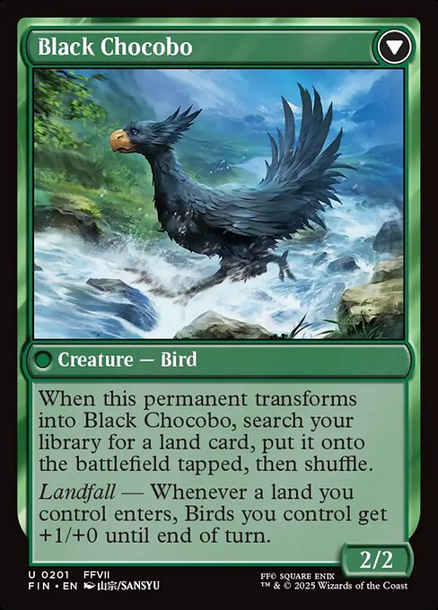Sidequest: Raise a Chocobo // Black Chocobo (Back)