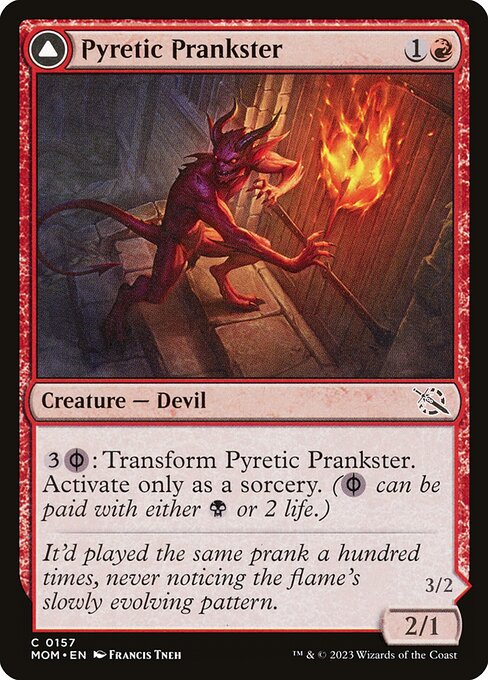 Pyretic Prankster // Glistening Goremonger (March of the Machine 157) - WZRD TCG