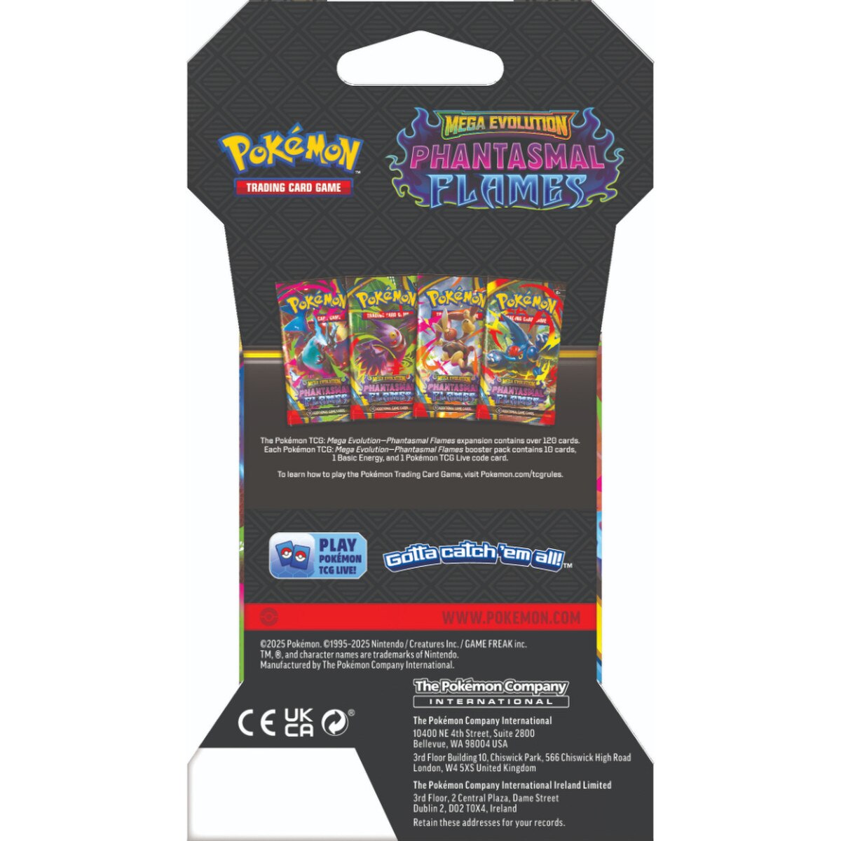 Pokémon: Mega Evolution—Phantasmal Flames - Sleeved Booster