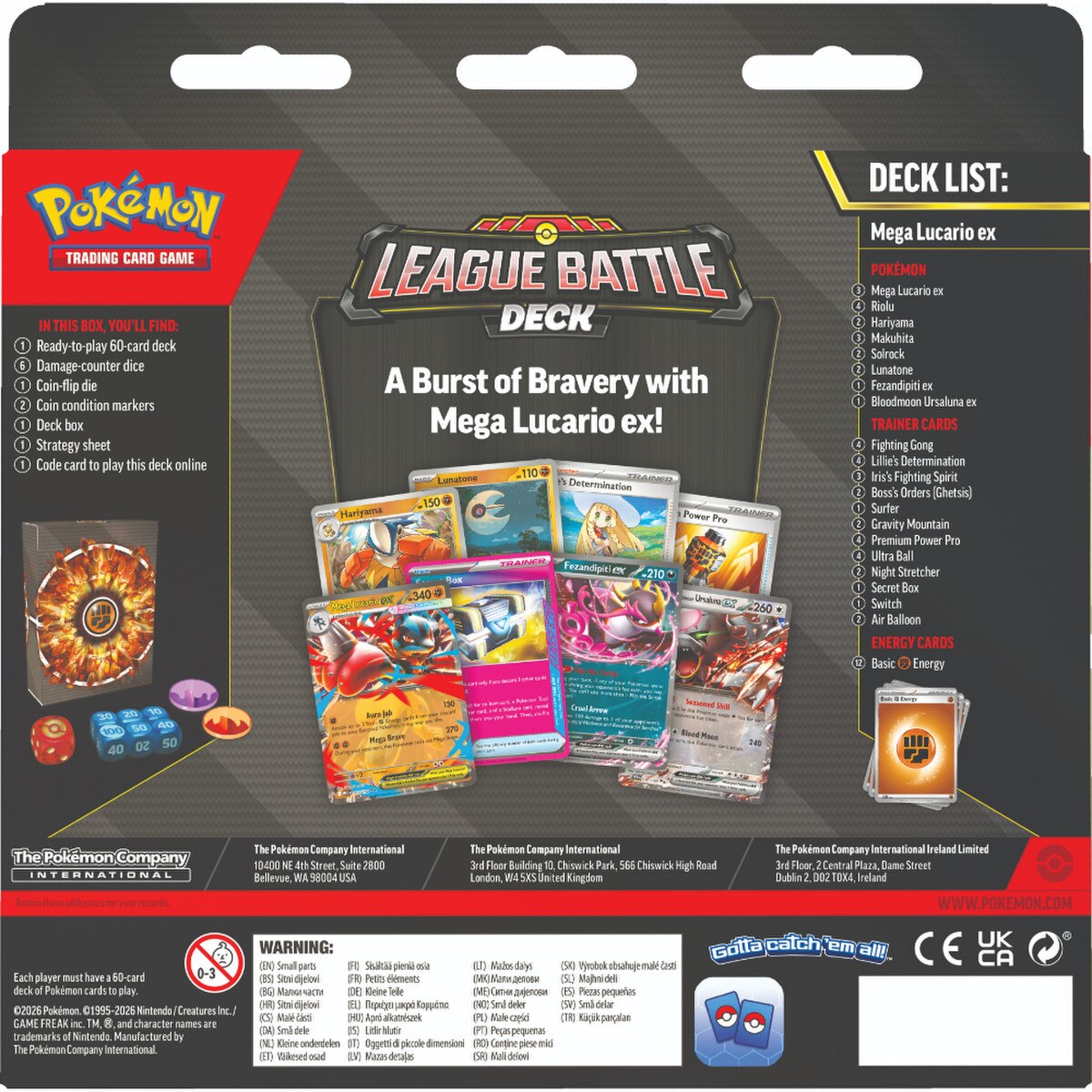 Pokémon - Mega Lucario ex League Battle Deck