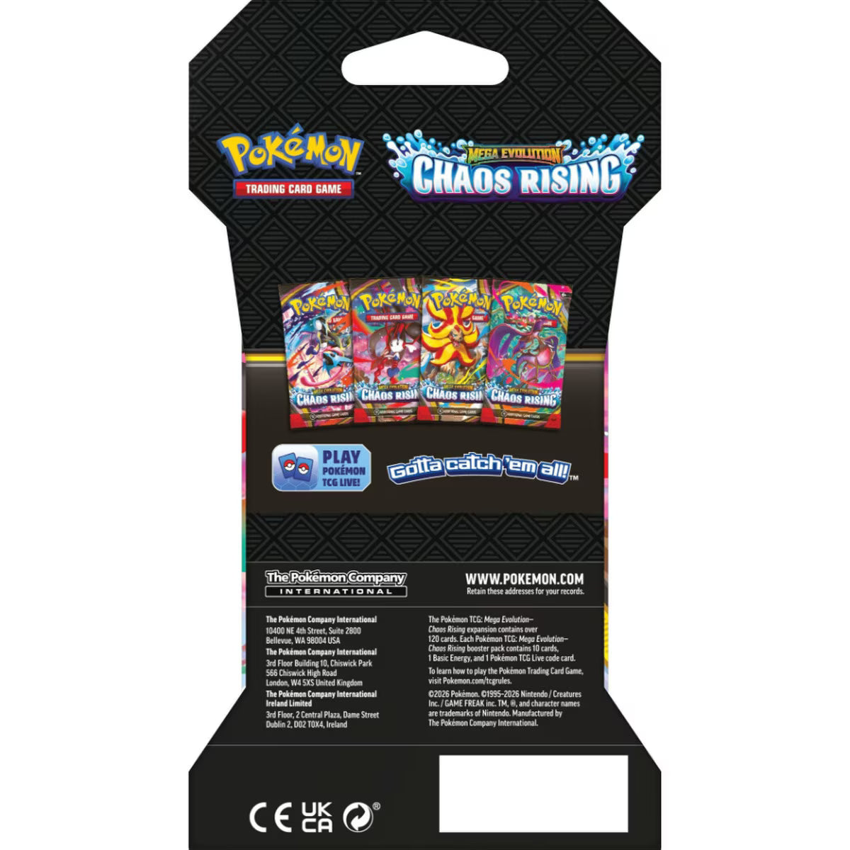 Pokémon: Mega Evolution—Chaos Rising: Sleeved Booster