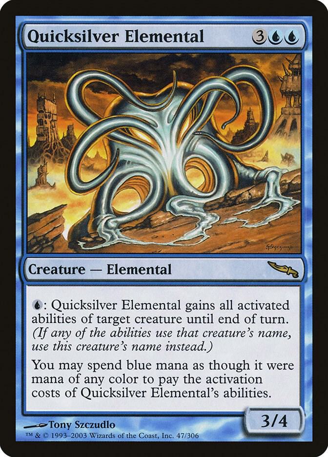 Quicksilver Elemental,, 47, Lightly Played, Normal