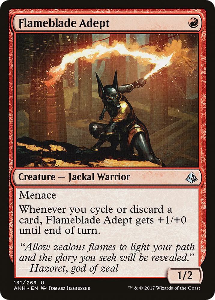 Flameblade Adept, AKH, 131, NM, Foil