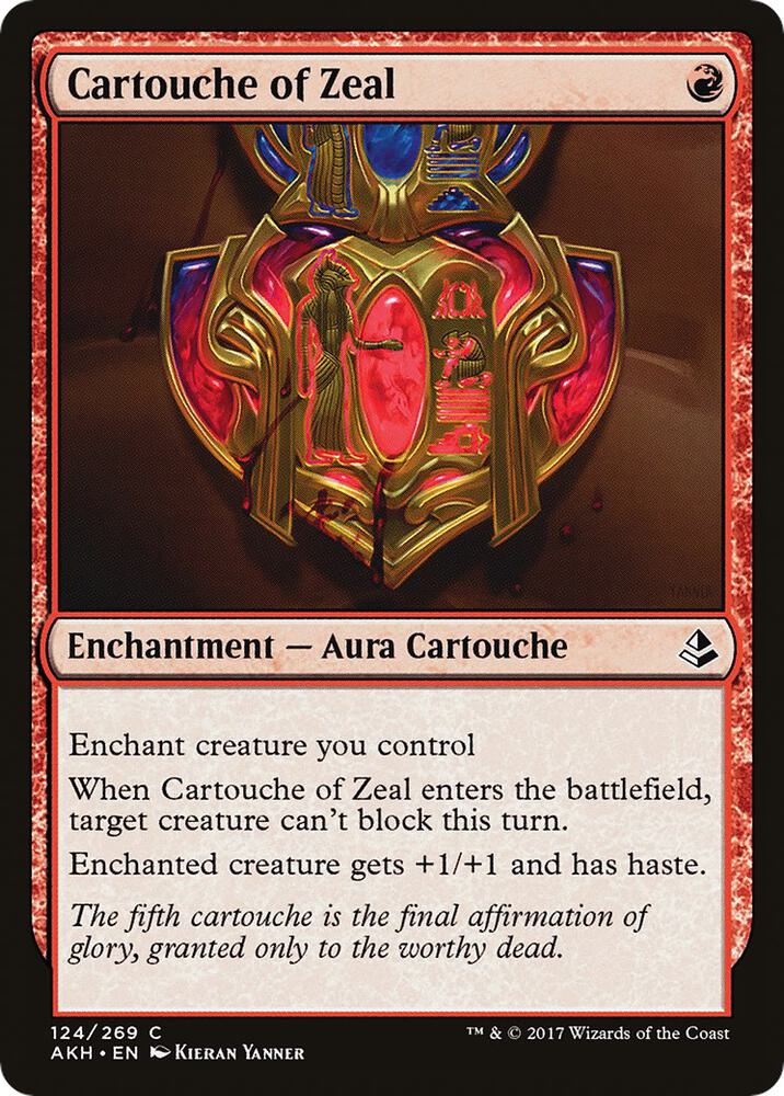 Cartouche of Zeal, AKH, 124, NM, Foil