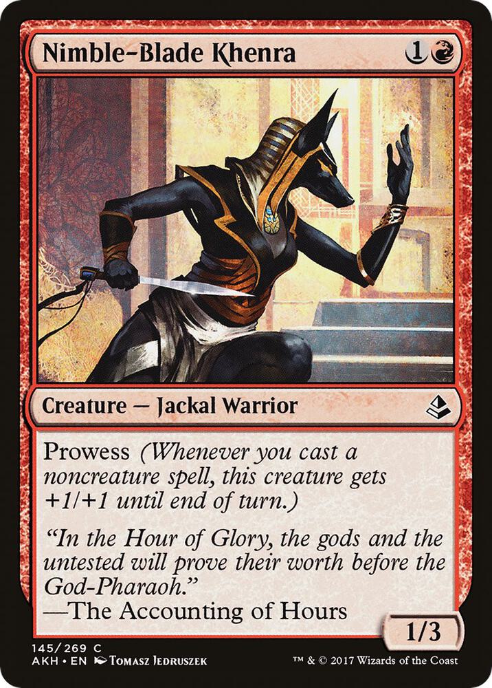 Nimble-Blade Khenra, AKH, 145, NM, Foil