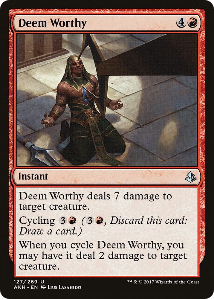 Deem Worthy, AKH, 127, NM, Foil