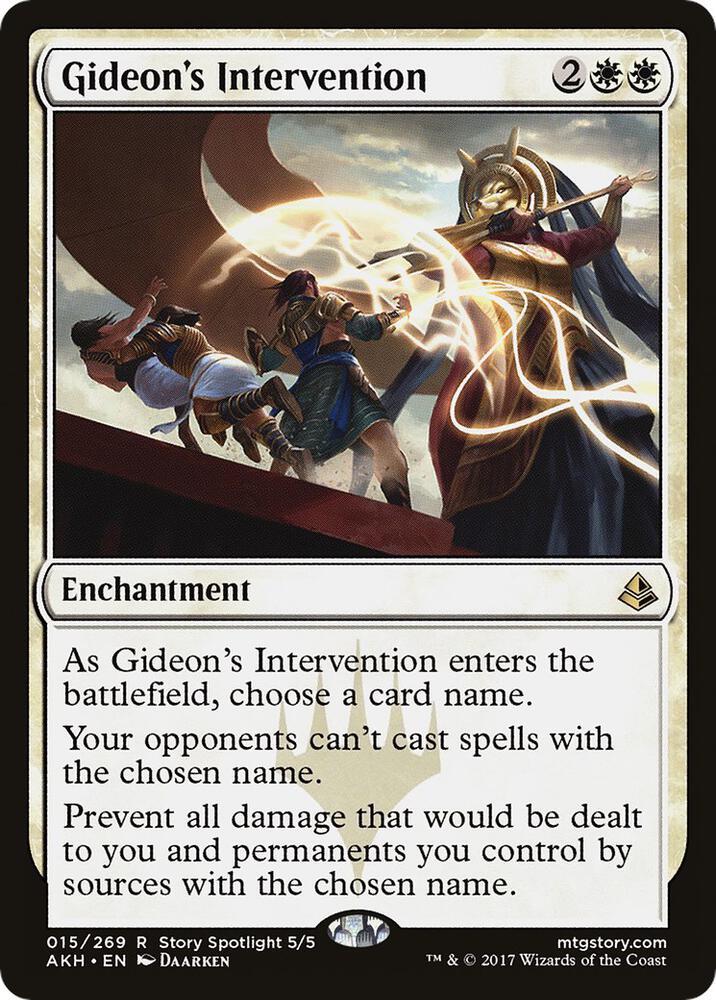 Gideon's Intervention, AKH, 15, NM, Foil