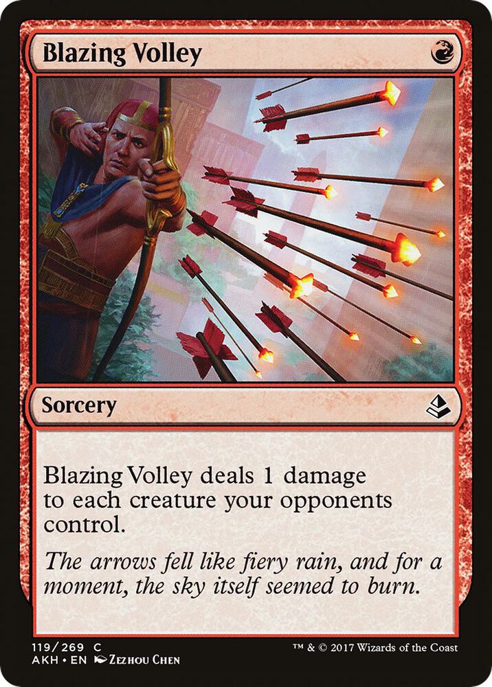 Blazing Volley, AKH, 119, NM