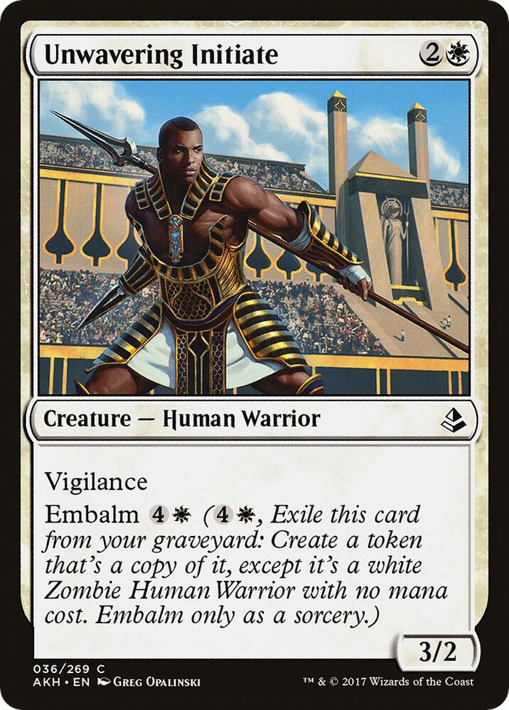 Unwavering Initiate, AKH, 36, NM, Foil