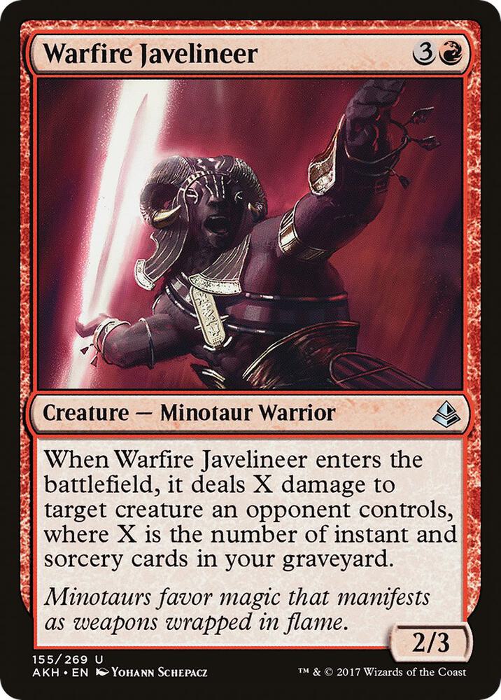 Warfire Javelineer, AKH, 155, NM, Foil