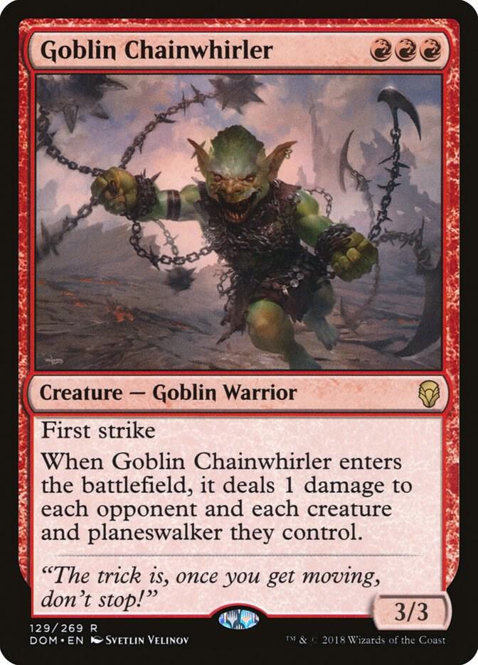 Goblin Chainwhirler, DOM, 129, NM, Foil