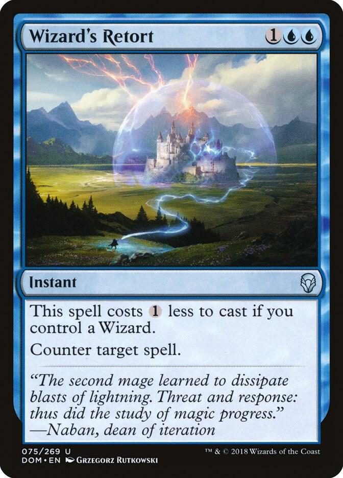 Wizard's Retort, DOM, 75, NM, Foil
