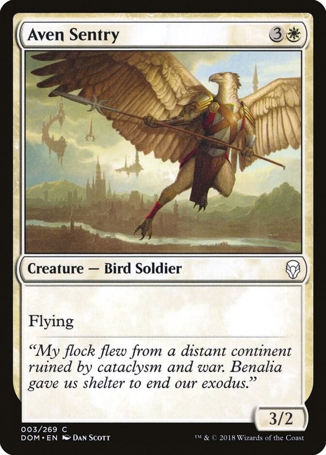 Aven Sentry, DOM, 3, NM, Foil