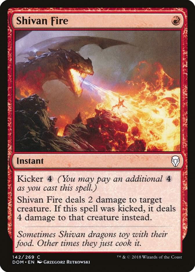 Shivan Fire, DOM, 142, NM, Foil