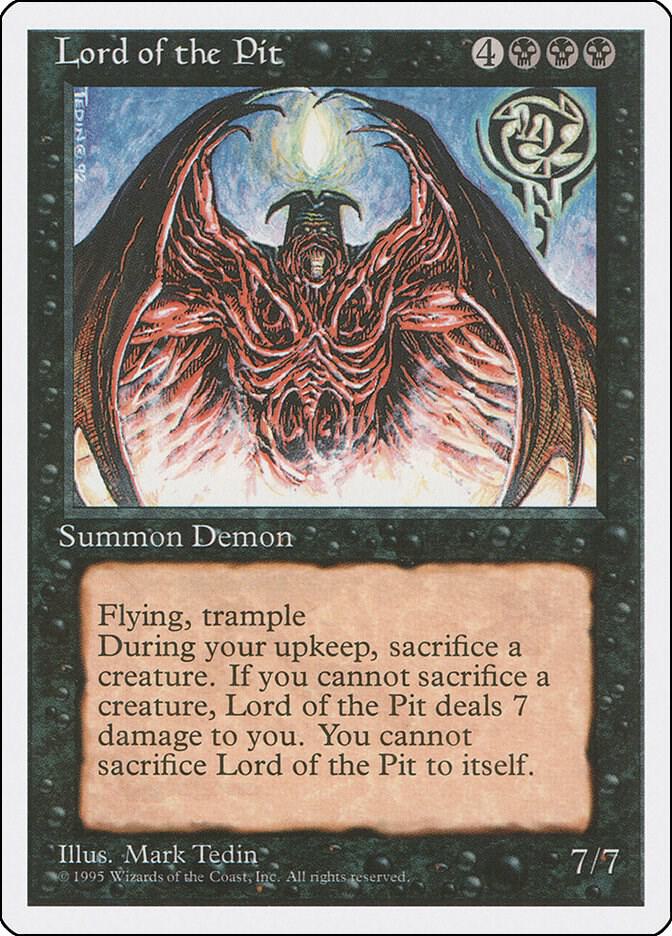 Lord of the Pit, 4ED, 28, NM