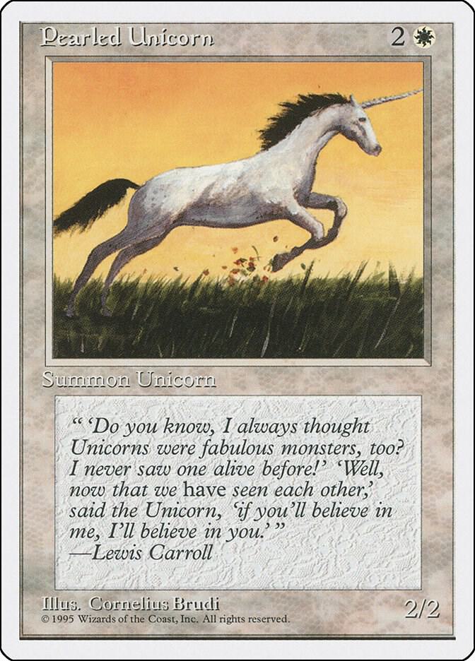 Pearled Unicorn, 4ED,, NM