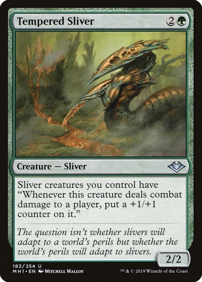 Tempered Sliver, MH1, 183, NM, Foil