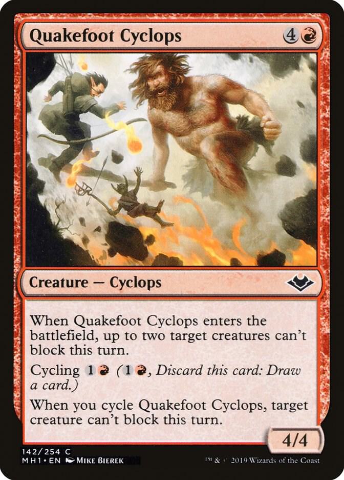 Quakefoot Cyclops, MH1, 142, NM, Foil