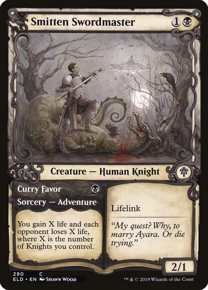 Smitten Swordmaster (Showcase), ELD, 290, NM, Foil