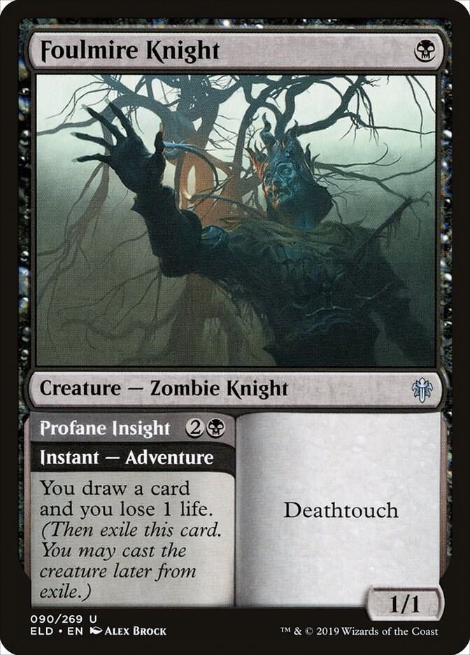 Foulmire Knight, ELD, 90, NM, Foil