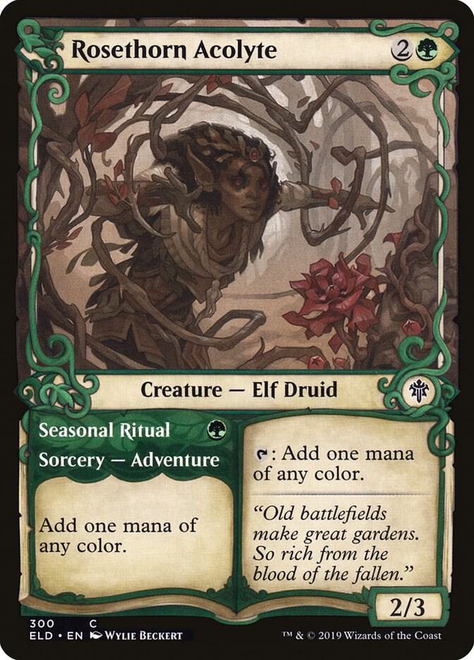 Rosethorn Acolyte (Showcase), ELD, 300, NM, Foil