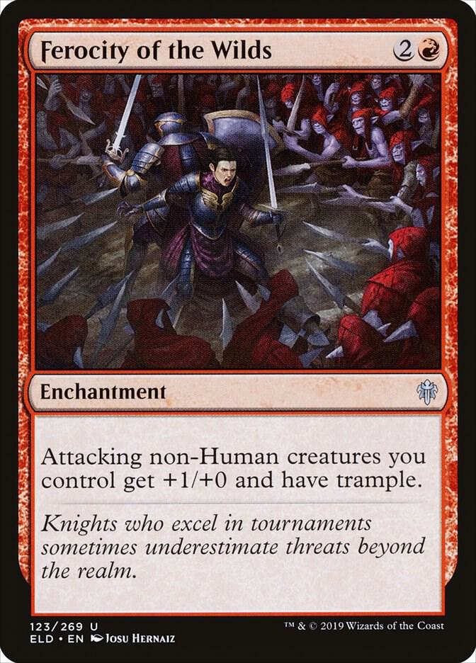 Ferocity of the Wilds, ELD, 123, NM, Foil