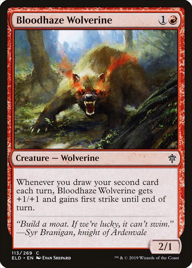 Bloodhaze Wolverine, ELD, 113, NM, Foil