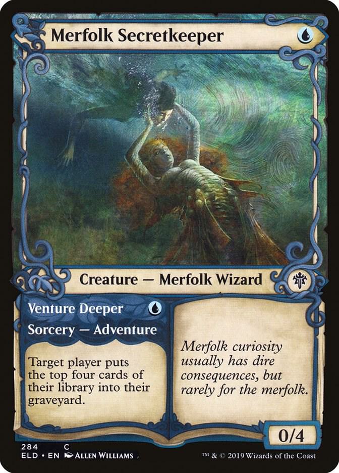 Merfolk Secretkeeper (Showcase), ELD, 284, NM, Foil