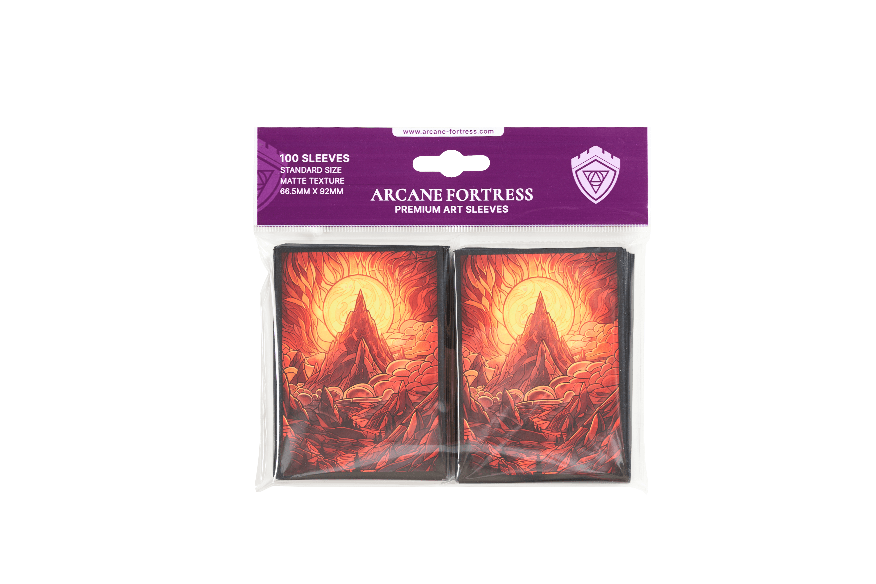 Arcane Fortress Matte Artwork Sleeves - Burning Mountain