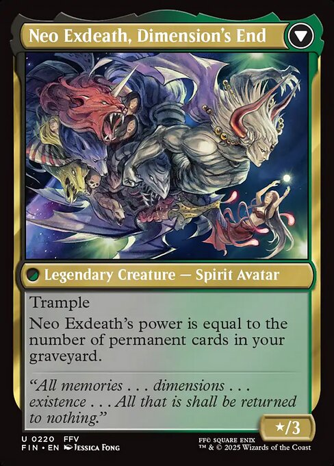 Exdeath, Void Warlock // Neo Exdeath, Dimension's End (Back)