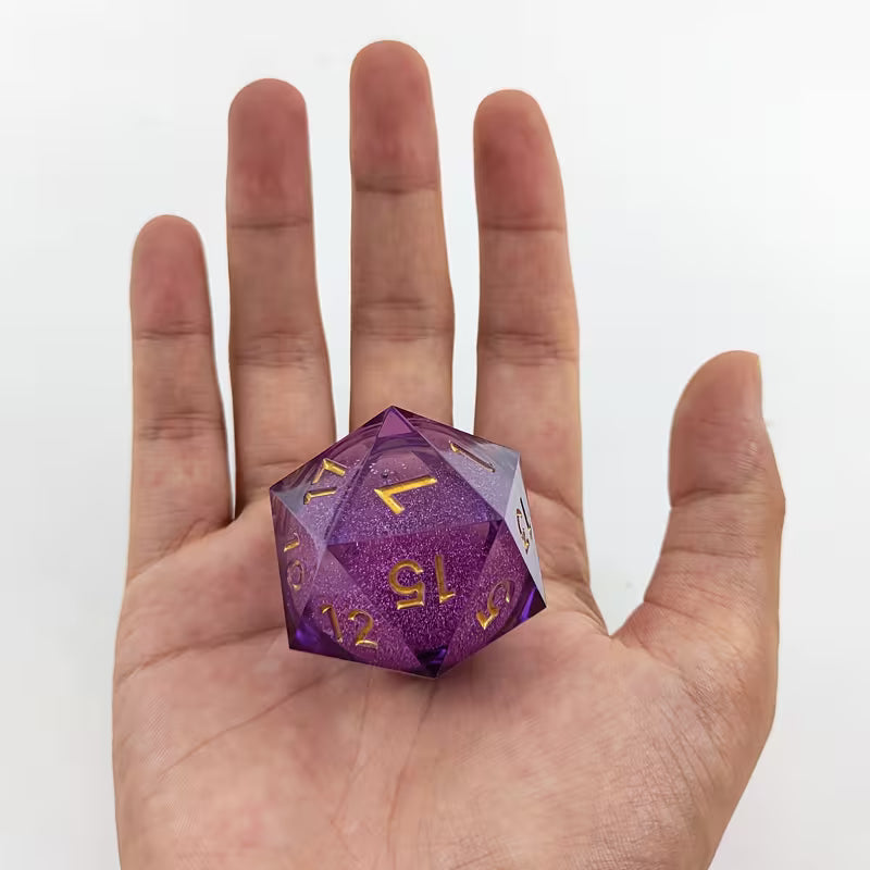 D20 Liquid Core Dice- Black