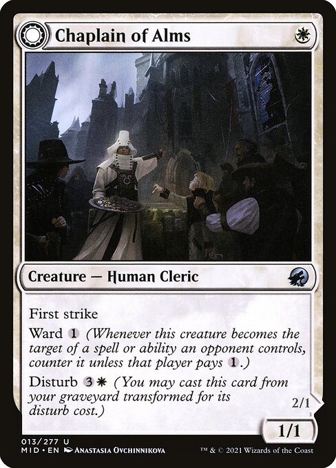 Chaplain of Alms // Chapel Shieldgeist (Innistrad: Midnight Hunt 13) - WZRD TCG